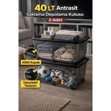 Loremp 2 Adet 40 Litre Saklama Düzenleme Kutusu
