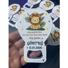 Hedef Plus 20 Adet Magnet Açacak Yeni Doğan Aslan Figurlu Bebek, Doğum Günü, Bebek Magnet Hediyelik (Jeletinli)