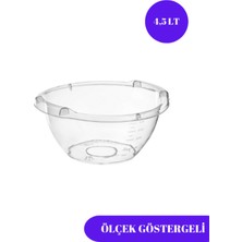 Loremp Şeffaf Badya Leğen Ölçek Göstergeli 4,5 Lt