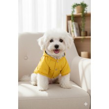 Patilemece Sarı Su İtici Kumaş İçi Wellsoft Kedi Köpek Montu