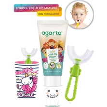 Mas Lord U Tipi Fırça Diş Bakım Seti - Pembe Fırçalık + Yeşil Kelebek 6-12 Yaş