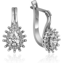 Fumeyabi Gümüş Mengeçli Damla Kesim Küpe