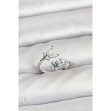 Pirinç Gümüş Renk  Model Kadın Yüzük