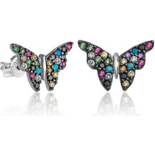 Fumeyabi ​gümüş Mix Kelebek Küpe