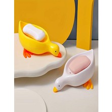 Vosibu Ördek Tasarımlı Geçmeli , Su Tahliyeli Sabunluk, Sert Kaliteli Abs Plastik Ördek Sabunluk, 1 Adet