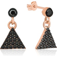 Fumeyabi Gümüş Üçgen Bayan Küpe