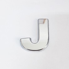 J Harfi  3,75 cm Krom Yapışkanlı