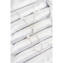 Pirinç Inci Figürlü Y Model Gümüş Renk Kadın Ke