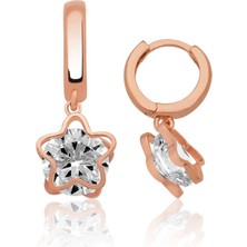 Fumeyabi Gümüş Üç Boyutlu Çiçek Küpe