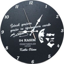 PremiumPort Öğretmenler Günü Temalı Atatürk Motifli Duvar Saati