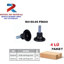 Rafsteel Ahşap Mobilya Metal Için Q45 Lik Rotil Pingo 4 Adet