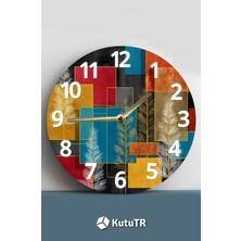 PremiumPort Modern Mdf Duvar Saati, 33X33 Cm, Şık ve Şık Tasarım