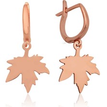 Fumeyabi Gümüş Yaprak Küpe