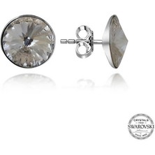 Fumeyabi Swarovski Crystal Taşlı Gümüş Çivili Kadın Küpe
