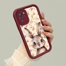 HONTINGA Xiaomi Redmi Note 10S ile Uyumlu Kılıfı Düşüme Önleyici Basitlik Anti Düşme Kamera Korumali Şirin Rose Desen Bordo Yumuşak Silikon Telefon Kılıfı K2-7184