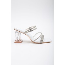 Miss Zülüf Kadın Şafaf Topuk Taş Ince Bie Sandalet Ayakkabı