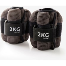 Feyza Design Ayarlanabilir Bilek Ağırlığı 2-2 kg Gri Tonesoft