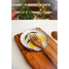 His Ceramic El Yapımı Limon Desenli Seramik Kirli Kaşık Altlığı, Kepçe Kaşık Nihalesi, Kaşıklık