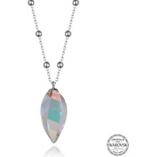 Fumeyabi Crystal Taşlı Top Zincir Gümüş Kadın Kolye