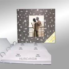 Angelphoto  10X15CM 600'LÜK Ofset Baskılı Desenli Klasör Tipi Fotoğraf Albümü Gri