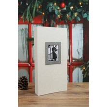 Angelphoto  10X15CM 300'LÜK Koton Desenli Lüks Fotoğraf Albümü (Krem)