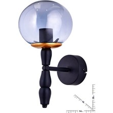 Hak Dekor Iskandinav Tarzı ( 2 Adet ) Modern Camlı Siyah Aplik Cafe, Restoran, Toplantı Salonu, Mağaza, Butik