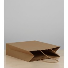 e ERTA Burgu Saplı Kraft Çanta 25X31 cm 20 Adet Hediye Poşeti , Hediye Paketi , Kraft Kağıt Çanta