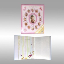 Angelphoto  10X15CM 240’LIK 12 Ay Çerçeveli Bebek Fotoğraf Albümü Pembe