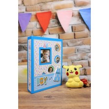 Angelphoto  10X15CM 200’LÜK Pencereli Bebek Fotoğraf Albümü Mavi