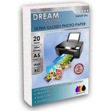 Angelphoto  Hp Yazıcılar Için Ultra Parlak Fotoğraf Kağıdı A5 (15X21) 20 Yaprak 240 gr
