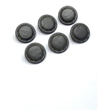 Kaban Mont Düğmesi Italyan Düğme / Deri Görünümlü / Koyu Haki / 6 Lı Set / 2,7 cm