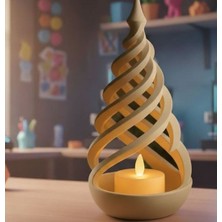 3D Boyuthane Sarmal Işık – Dekoratif Mumluk