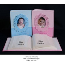 Angelphoto  10X15CM 100’LÜK Pencereli Bebek Fotoğraf Albümü(Mavi)