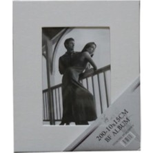 Angelphoto  10X15CM 200'LÜK Deri Fotoğraf Albümü(Beyaz)
