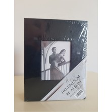 Angelphoto  Istediğiniz Renk 100LÜ 10X15CM Fotoğraf Albümü - Deri Kaplı Foto Pencereli - Aile Resimleri - Siyah