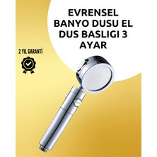 Türk Teknoloji Grubu Masaj ve Yağmur Modlu Çok Işlevli Paslanmaz Çelik Duş Başlığı