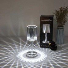 Angelphoto  Projeksiyon Masa Lambası LED Sensör USB Şarj Masa Lambası Bar Restoran Ev Ofis