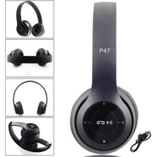 Angelphoto  P68 Siyah Bluetooth Kafa Üstü Kulaklık Fm Radyolu Aux Hediyeli