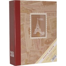 Angelphoto  10X15CM 200’LÜK Pencereli Fotoğraf Albümü(Kırmızı Eyfel Kulesi)