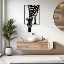 Sscnc Zebra Figürlü Mdf Duvar Dekoru – Modern Safari Tasarım Lazer Kesim Tablo