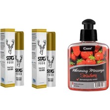 Guzzy Çilek Aromalı Kayganlaştırıcı Masaj Yağı Erkeklere Özel Sprey 2 Adet