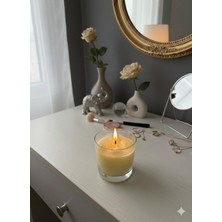 MumKusag Deniz Kabukları Süslemeli Sarı Mum