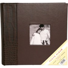 Angelphoto  10X15CM 200'LÜK Özel Lüks Deri Fotoğraf Albümü Kahverengi