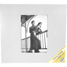 Angelphoto  Fotoğraf Albümü 600'LÜK 10X15 Lüx Deri Fotoğraf Albümü Beyaz