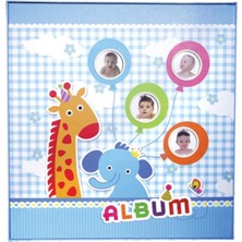 Angelphoto  20 Yaprak [40 Sayfa] Yapışkanlı Bebek Albümü(Mavi)