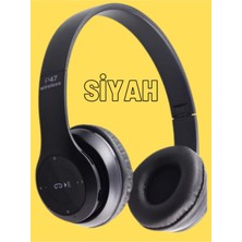 Angelphoto  Katlanabilir Siyah Tf Kart / Aux/ Tablet / Pc/ Mobile Uyumlu Bluetooth Kablosuz Kulaklık