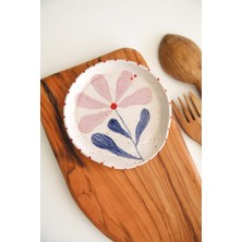His Ceramic El Yapımı Flora Çiçek Desen Seramik Kirli Kaşık Altlıgı, Kaşık Kepçe Nihalesi Kaşıklık