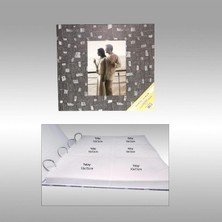 Angelphoto  10X15CM 600'LÜK Ofset Baskılı ve Desenli Klasör Tipi Fotoğraf Albümü Gri