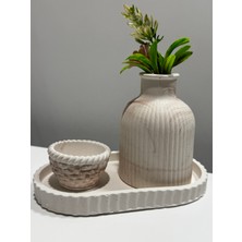 Silver El Yapımı Dekoratif Vazo&mumluk Seti