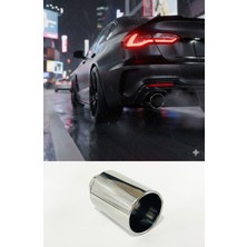 Defne Egzoz 100 mm Boş Düz Egzoz Ucu Krom Kaplama Egsoz Ucu Her Araca Uyumlu 100 Lük Egzos Eksoz Başlığı Ucu